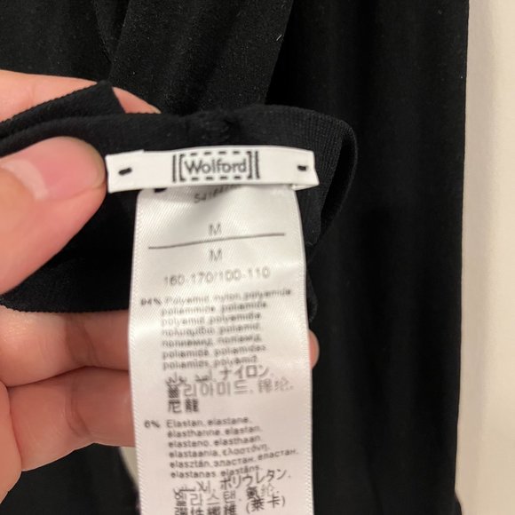 Genuine Wolford opaque tights with mahogany latex from the knee down, never worn - Picture 4 of 5